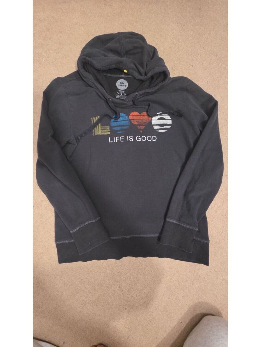 Life is Good Hoodie Women's Small Relaxed Fit